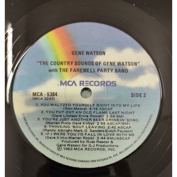 Gene Watson – Sometimes I Get Lucky LP 1983 MCA-5384 VG - Picture 4 of 6
